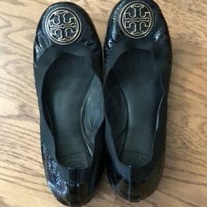 Tory Burch Black Flats